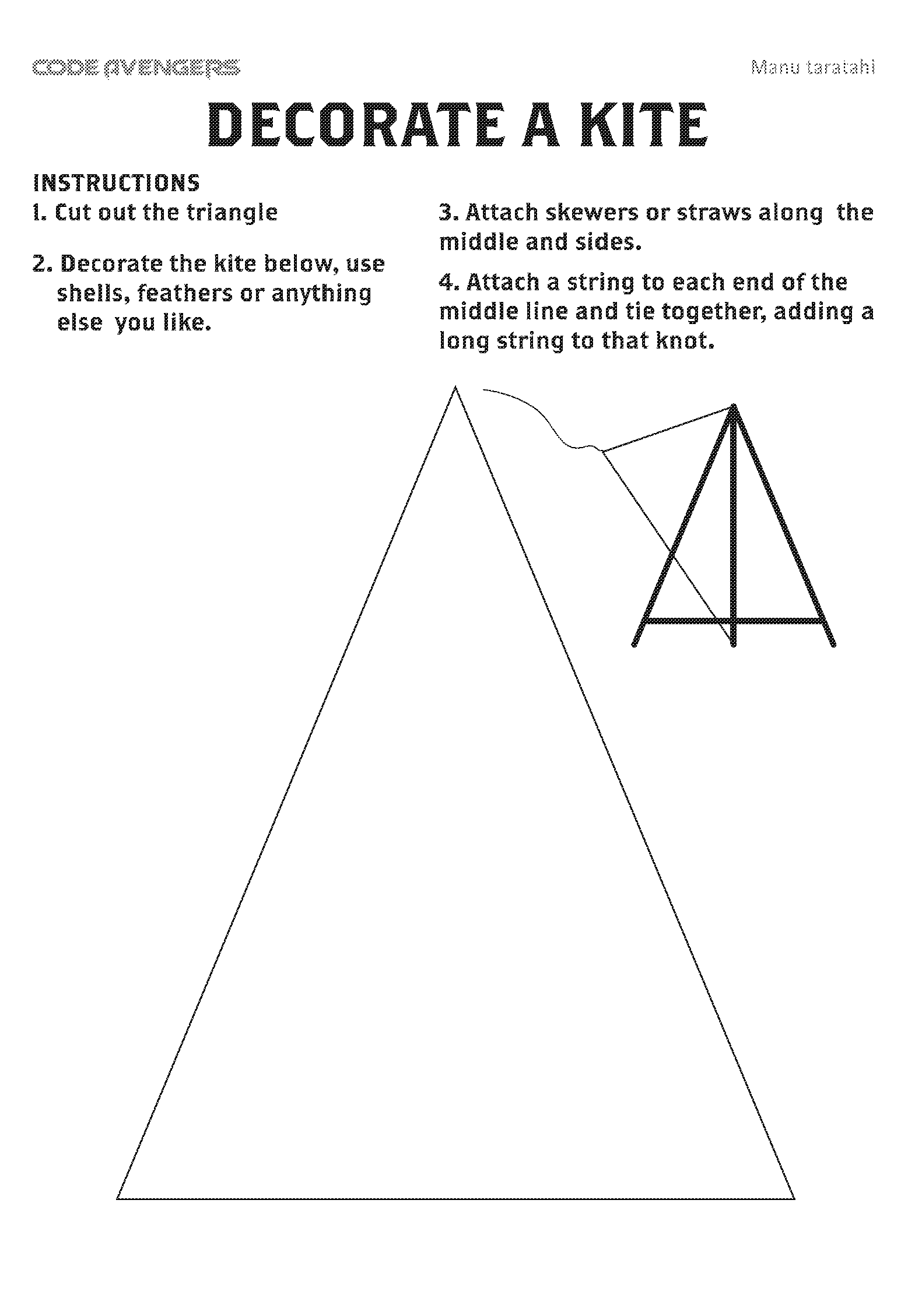 image of the kite template